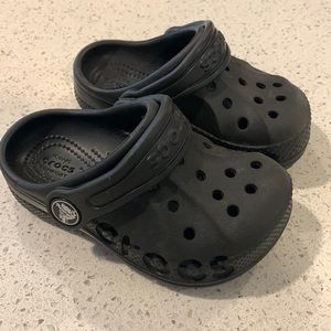 Baby black crocs size 6